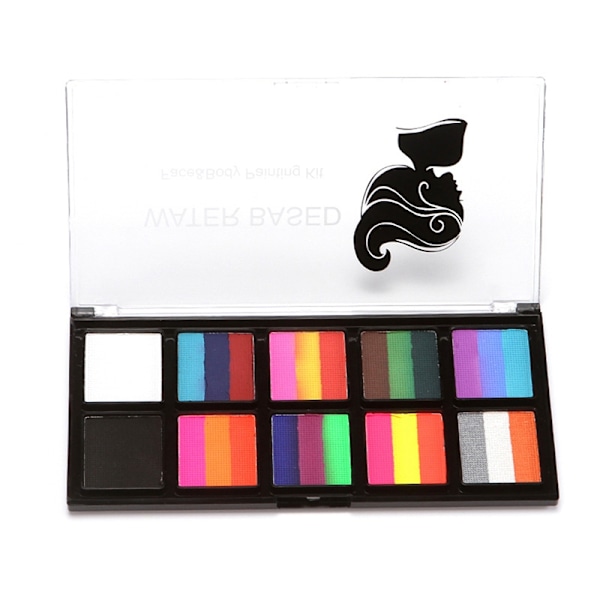 Børnemakeup, delt kagepalet, ansigtsmaling