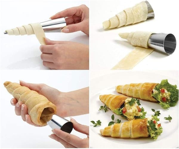 16 stk. - Croissantforme - Flødeisforme - Isvaffelforme - Hornforme - Bageværktøj