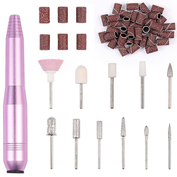 Elektrisk nagelborrmaskin 11-i-1-kit, bärbart elektriskt nagelfilsset