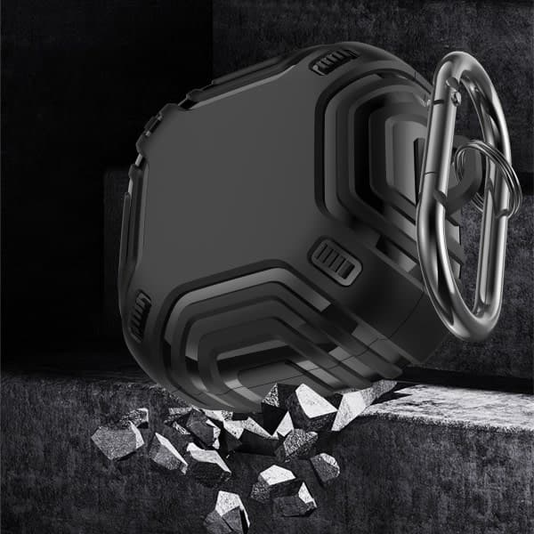 IC (Sort) etui til Samsung Galaxy _Buds 2 Pro, Buds 2, Buds Live Robust Anti-Scratch Etui Cover til Galax