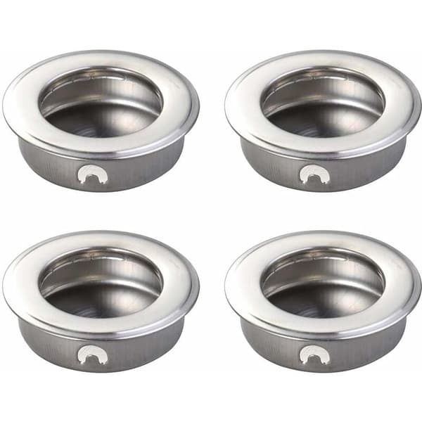 4 stk 35 mm Flat Rustfritt Stål Innfelte Fingergrep Innlegg