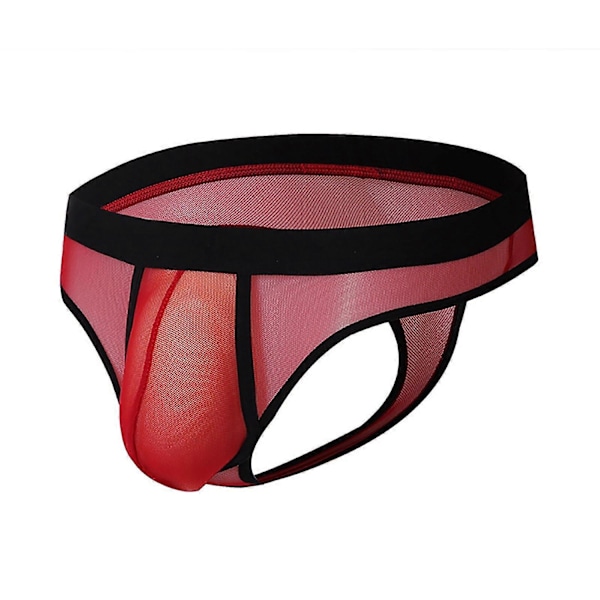 Issilke Mesh Transparenta Herrstringkalsonger Herrunderkläder - WELLNGS Röd Red XL