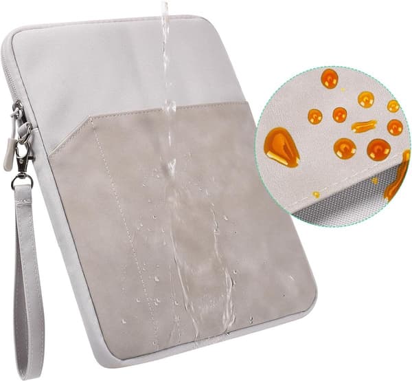 Tablet Sleeve, Vandtæt Polyester Med Stødabsorberende Foring Og Udvendig Organizerlomme, Til 9-11 Tommer Tablets, Grå