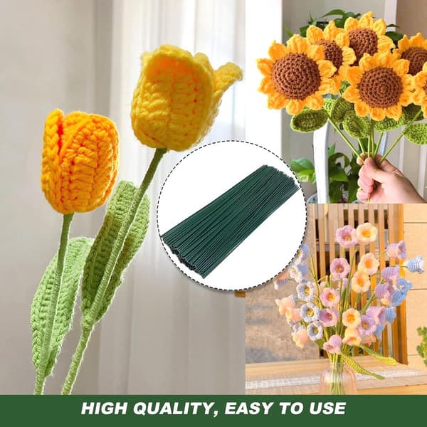 50 stk. - Blomstertråd - 30 cm * 2 mm - Blomsterstilk - Blomsterbindingsværktøj
