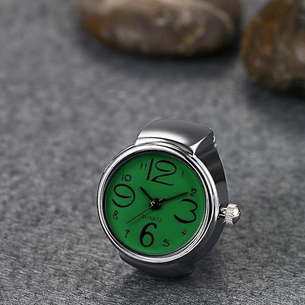 Sormuskello Creative Elastic Round Quartz Sormuskellot, Ystävänpäiväksi unisex green
