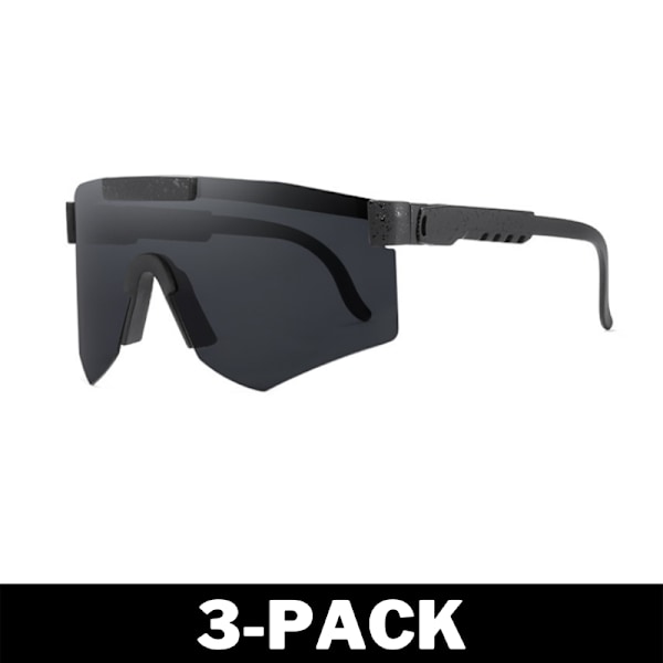 Polarisoidut Urheilulasit Unisex Mattamusta 3-Pack