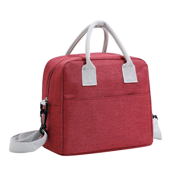 Lunch Bag Student Thermal Lunchbox RED red