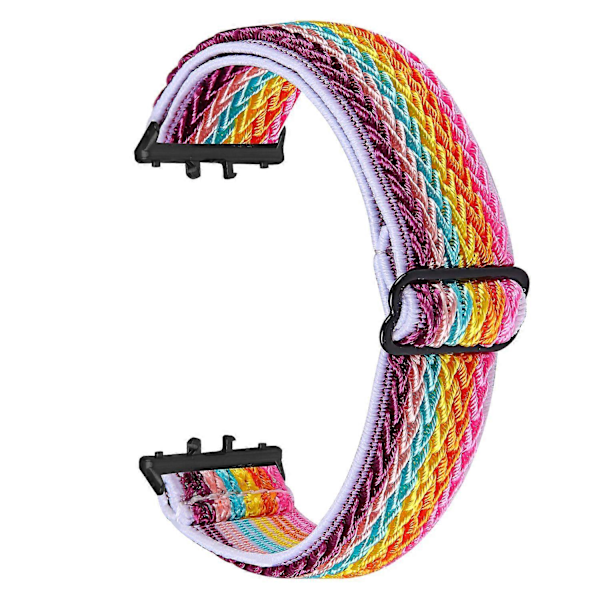 Vævet Armbånd i Elastisk Materiale til Samsung Galaxy Fit3 SM-R390, Sort Kobling Style C