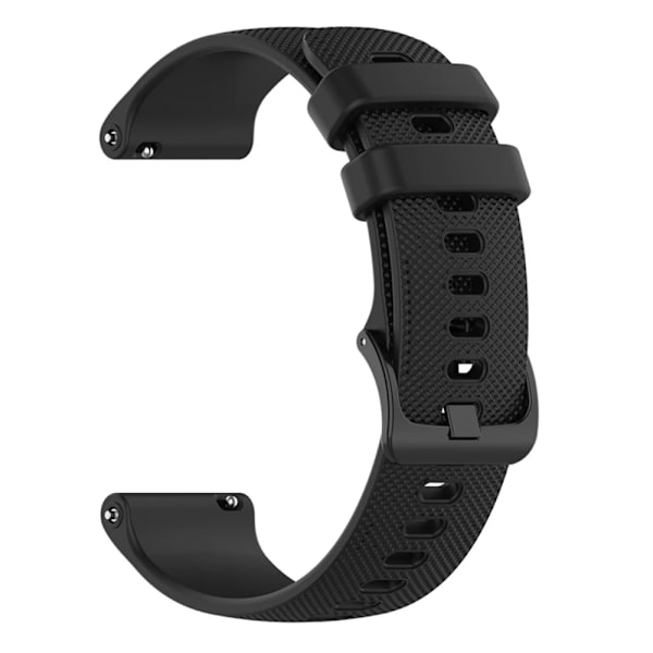 20 22mm Silikonrem til Garmin Venu 3 Band Forerunner 265 255 245 Music Vivoactive 4 Band til Garmin Venu Sq 2 Plus Armbånd Sort Sort Black 22mm
