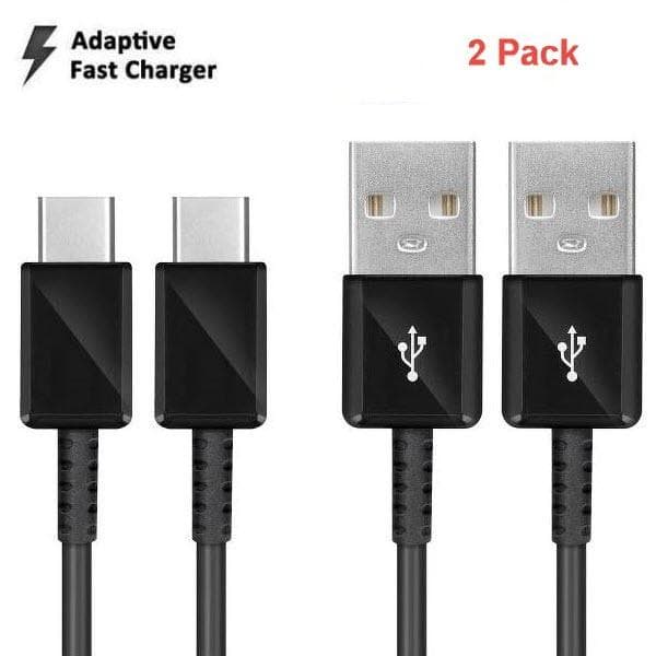 2 stk Samsung Galaxy S10, S20 Original USB-C-kabel Sort