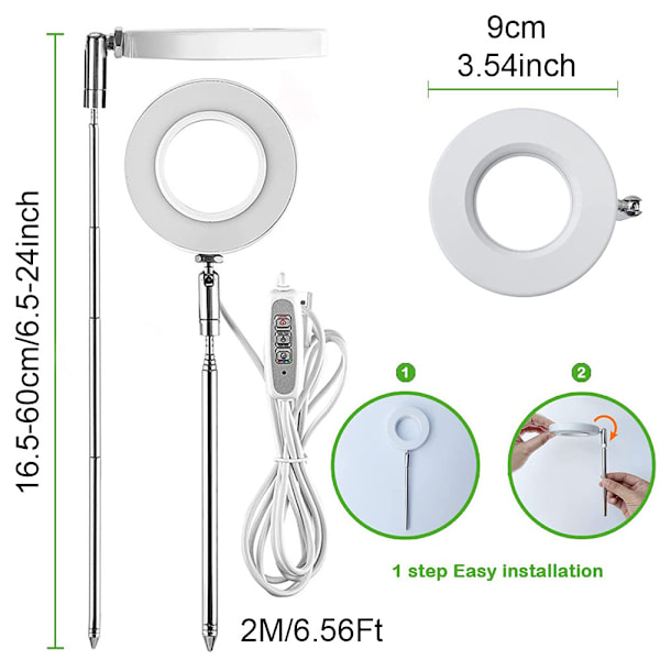 Växtlampa, Fullspektrum LED-lampa för inomhusväxter, 5V