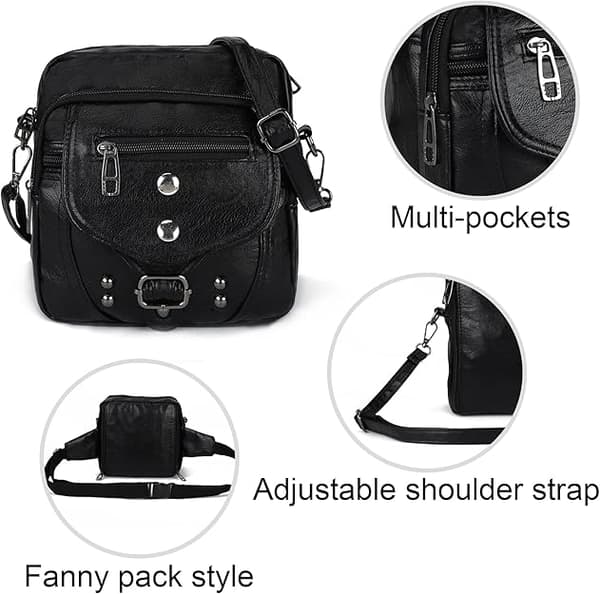 Crossbody-telefon tasker til kvinder, små bløde læderpunge, håndtasker, skuldertasker, damer, multifunktionel pose Brown