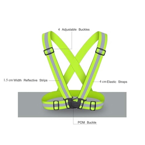 2-pack reflexvästar för vuxna/barn (blå), hög synlighet