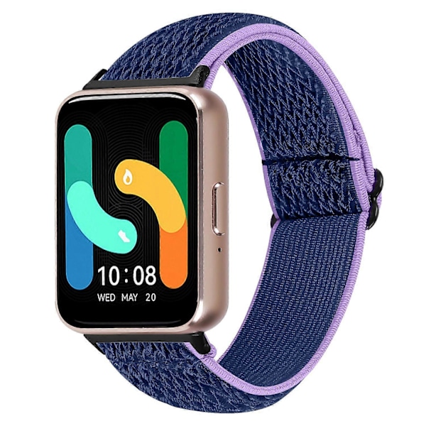 Vævet Armbånd i Elastisk Materiale til Samsung Galaxy Fit3 SM-R390, Sort Kobling Style L