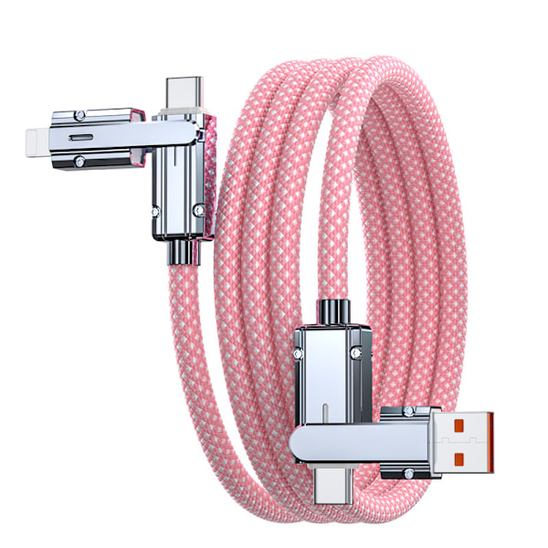 4-i-1 USB Typ C till Typ C 100W Snabbladdningskabel Pink