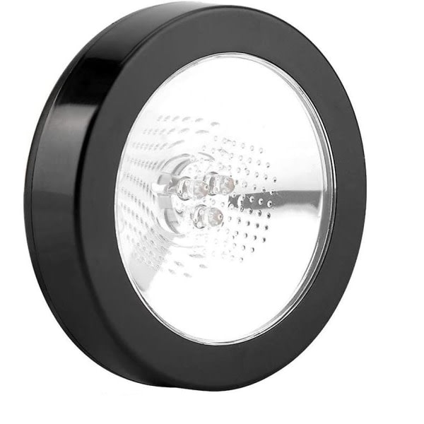 LED-belysning rund vinflaska matta Black Shell Luminous Coaster (vitt ljus)