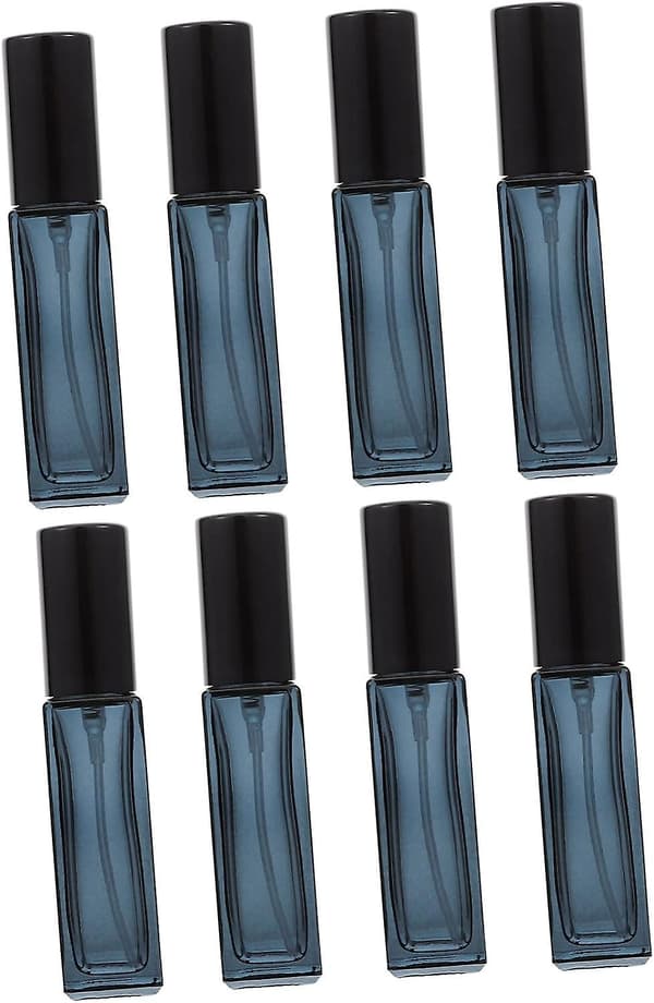 Reseset med sprayflaskor i reseformat - 8 st mini-behållare i plast- och glasflaskor för resor och ompackning