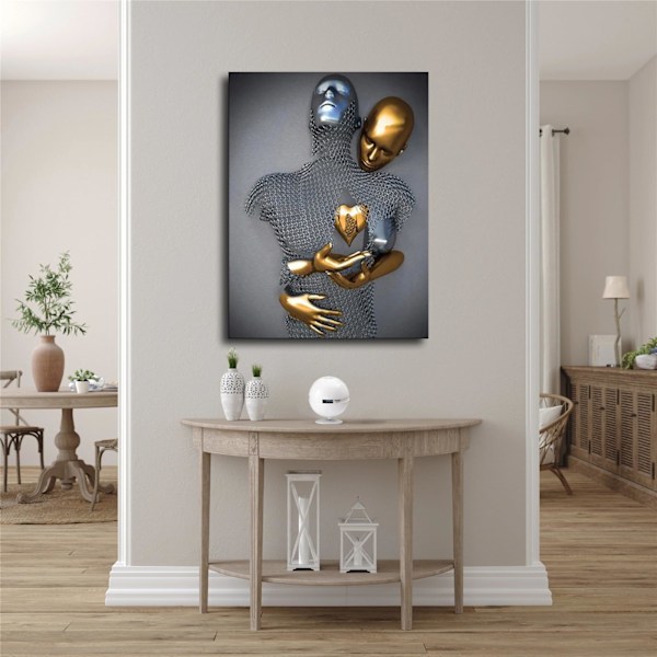 Par-kæreste Kæmpe Kærlighedsgave til Valentinsdag - Poster på Lærred - Maleri - Billede - Væghængt Kunst - Soveværelse - Stue - Dekoration 30*40cm