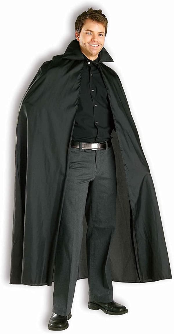 Kvinders 56-tommer lang sort vampyrkostume kappe sort one size