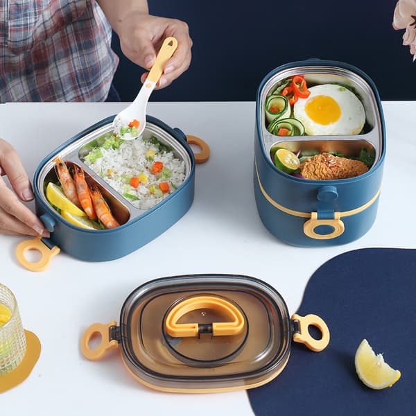 Bento Boks Matboks for Voksne, Matbokser for Barn, Rustfritt Stål