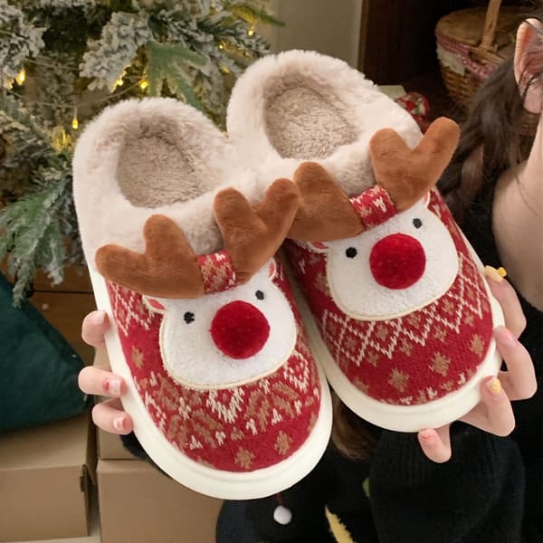 Tofflor - Tofflor - Jul - Julklapp - Halkfria - Halkfri sula - med plyschfoder