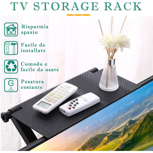 Justerbar Skærmhylde Tophylde til Foldbar Monitor TV-hylde Digitalboks-hylde Skærmstativ Foldbart Monitorstativ til TV-boks, Router, Fjernbetjening