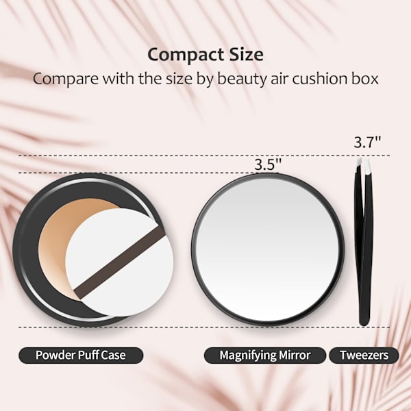 20x forstørrelsesglas, 20x forstørrelsesglas sugekop som forstørrende makeupspejl, øjenmakeup lommespejlsæt 3,5 tommer