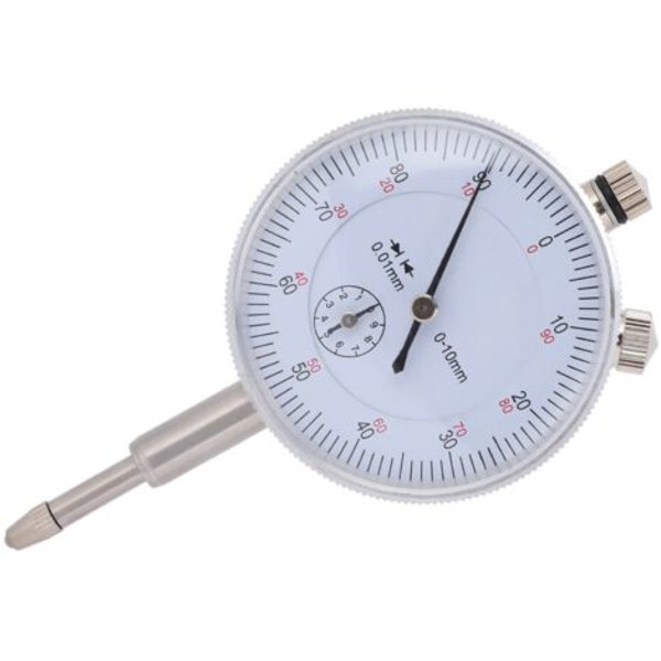 0-10 mm Dial Indicator, High-Precision Aluminum Housing, Mechanical Pointer, Inner Diameter, Depth Gauge