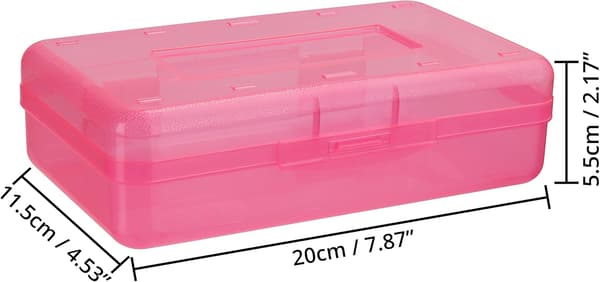 Plastpennfodral (set om 4) - L20 x B11,5 x H5,5 cm - Stor