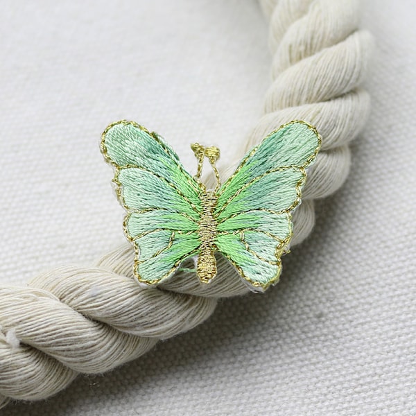 14 stk. sommerfuglebroderede strygemærker 3,8x3 cm, Broderi