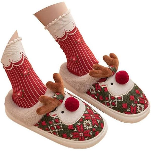 Tofflor - Tofflor - Jul - Julklapp - Halkfria - Halkfri sula - med plyschfoder