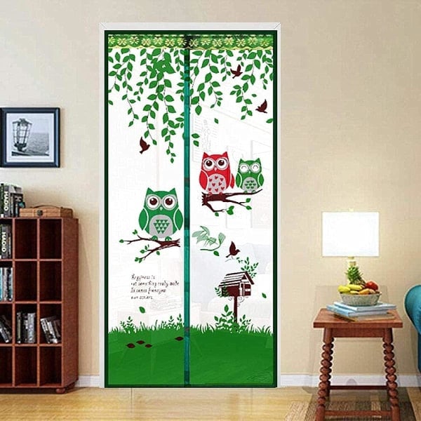 Tiheä magneettinen oviverho, hyönteisverkko, automaattinen oviverkko, 89 x 211 cm (vihreä)