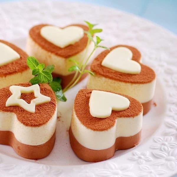 6 stk - rustfritt stål - dessertringer - kake ringer - m/ håndtak - former