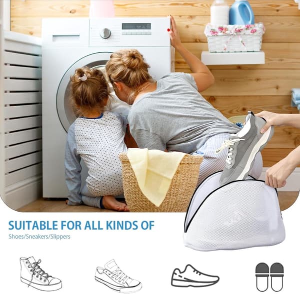 2 stk. - Vaskepose til sko - 42*24*24 cm - Vaskenet til sko - Vaskepose til sko - til sko eller sneakers
