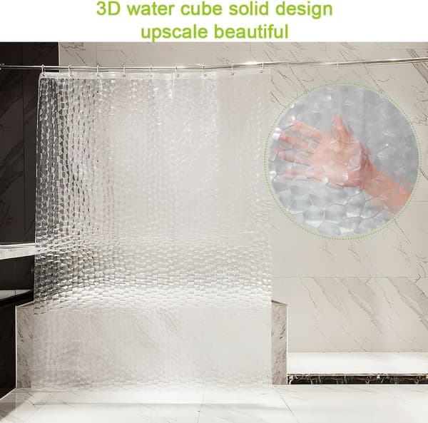 Mögelresistent Duschdraperi 180 x 200 cm Halvtransparent Ba,ZQKLA