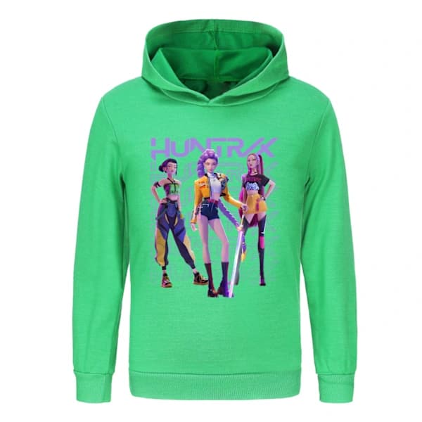 Kpop Demon Hunter barn sweatshirt grön 120cm green 120cm