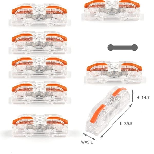 20-pack Kabelkopplingar – Snabbkopplingar för Elektriska Anslutningar, Transparent Mini Kopplingsdosa för DIY_OF
