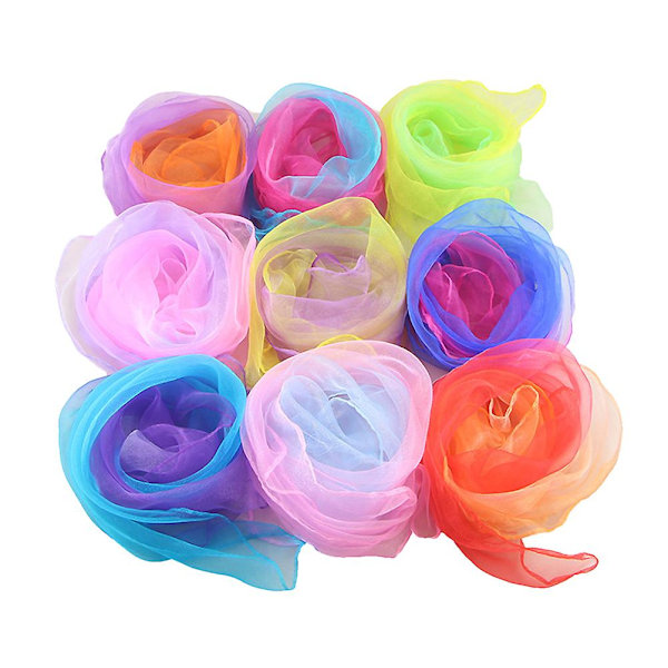 20 st Dansscarfar Jongleringsdukar Rythm Band Scarves (Slumpmässig Färg) Db 20pcs