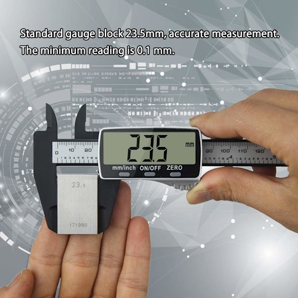 Digitaalinen mittakaula 150 mm, tarkka elektroninen mittakaula