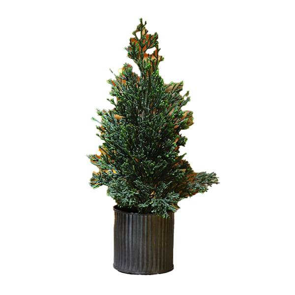 Flocked Artificial Christmas Tree, Desktop Cedar Christmas