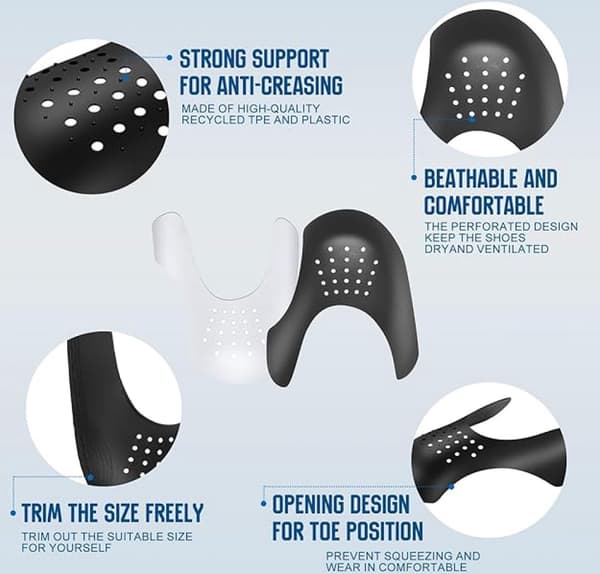 Sneaker Crease Protector - 8 Par - Anti Crease Protector - Sko Crease Protector