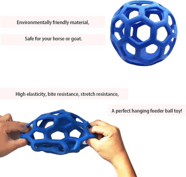 2-pack Höbalar för Hästar, Getter, Får, Stressreducering (Blå)