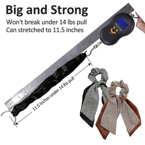 2-pack knutna rosett hår elastiska hår scarf hårband scrunchie hästsvanshållare för kvinnor och flickor Stil 3 Style 3