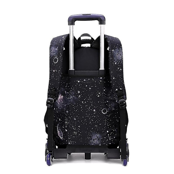 Koulukassi pyörillä Koululaukku pyörillä Kassi pyörillä Oppilaiden kärryt Laukut pojille Matkalaukut eväsrasialla 2 wheels dark blue