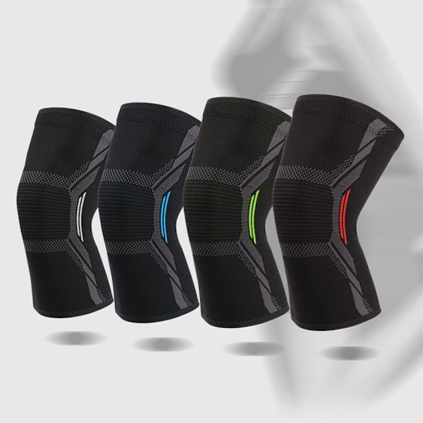 Sportknäskydd Kompressionsknäskydd SVART&RÖD LKNÄDNA Black&R Black&Red LKnee Pad-Knee Pad