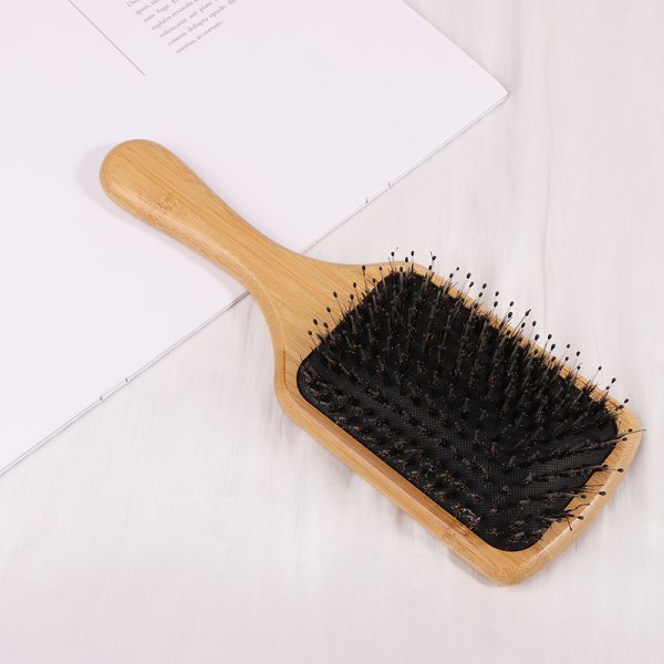 Herr Boar Borst Hårborste Curly Wave Brush Styling Skägg Hai