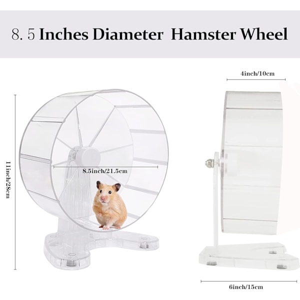 Hi-ERA Supertyst Hamsterhjul, 8,5 tum/21,5 cm