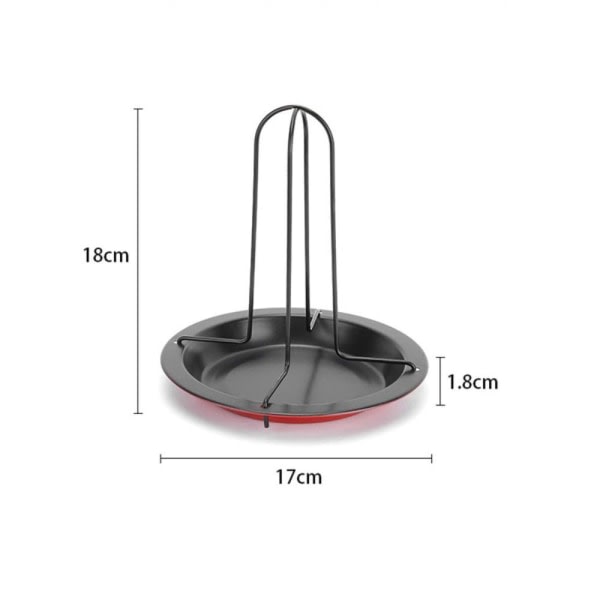 Rött och svart kolstål Kycklingstek Ställ grillad kyckling tallrik