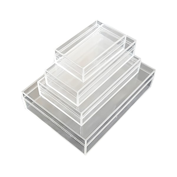 Rektangulær Plast Gennemsigtig Æske Kosmetik Slik Stor A3