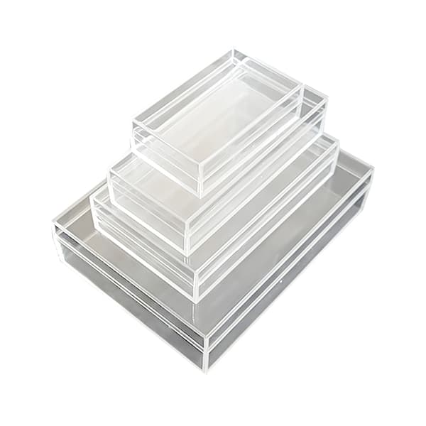 Rektangulär Plast Transparent Låda Kosmetika Godis Stor A3
